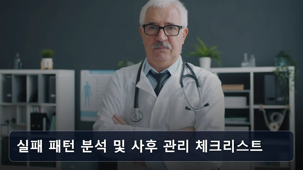 실패 패턴 분석 및 사후 관리 체크리스트 관련 이미지