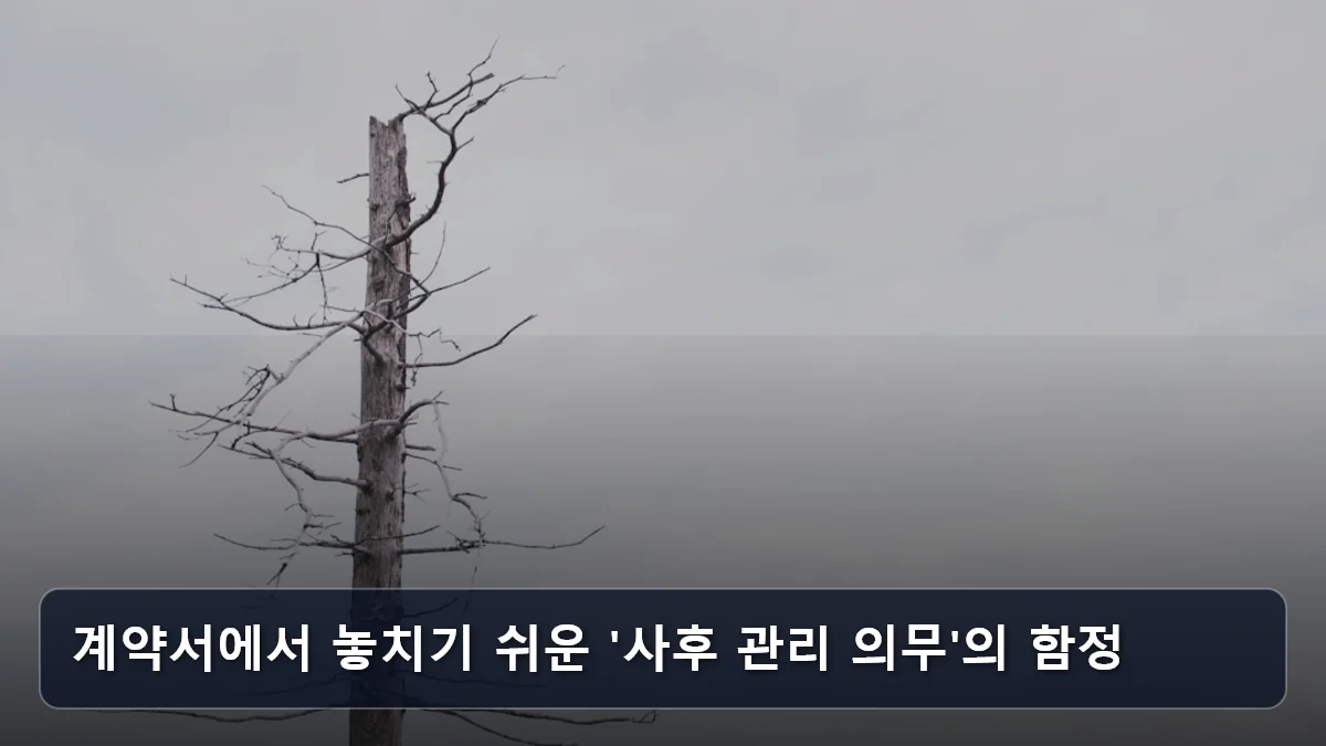계약서에서 놓치기 쉬운 '사후 관리 의무'의 함정 관련 이미지