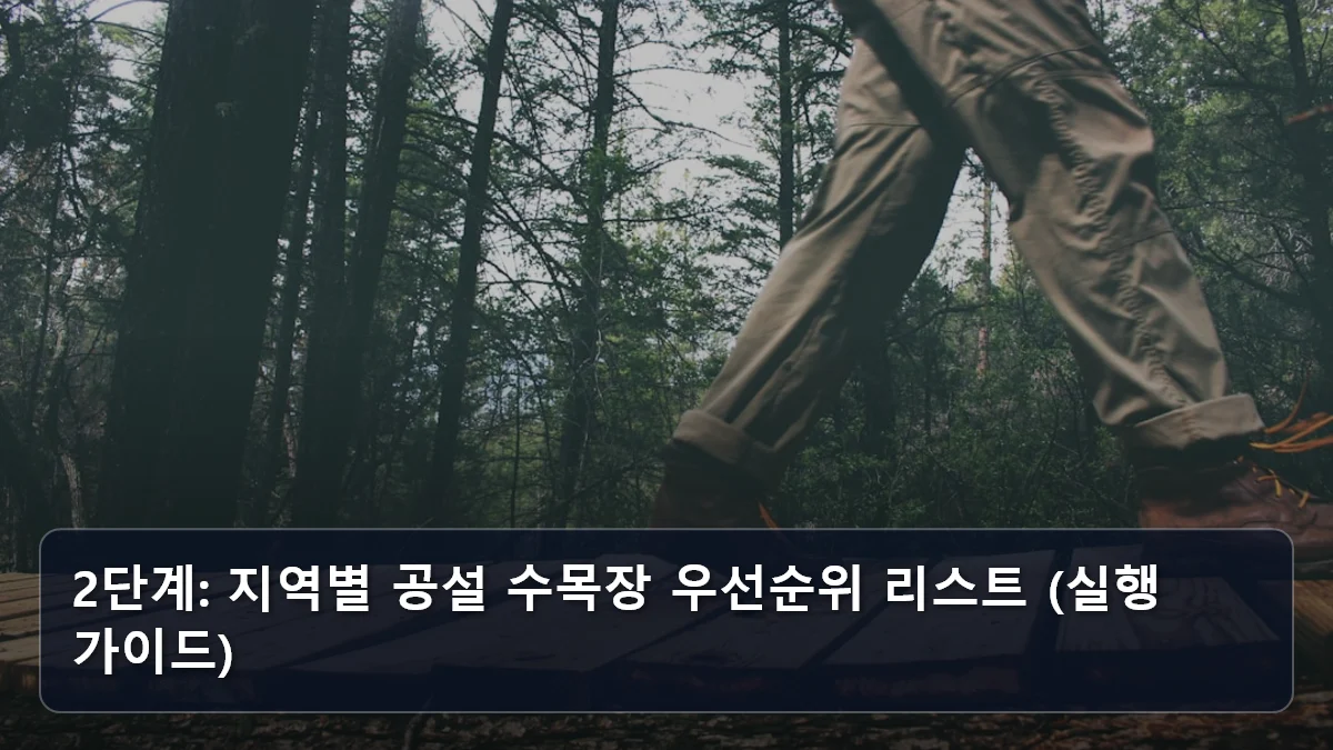 2단계: 지역별 공설 수목장 우선순위 리스트 (실행 가이드) 관련 이미지