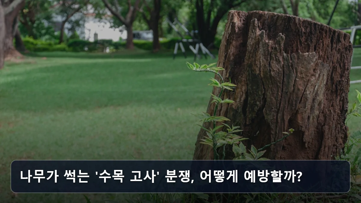 나무가 썩는 '수목 고사' 분쟁, 어떻게 예방할까? 관련 이미지