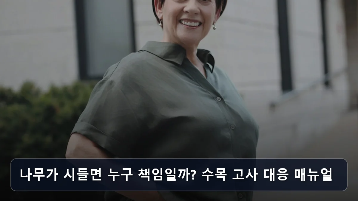 나무가 시들면 누구 책임일까? 수목 고사 대응 매뉴얼 관련 이미지