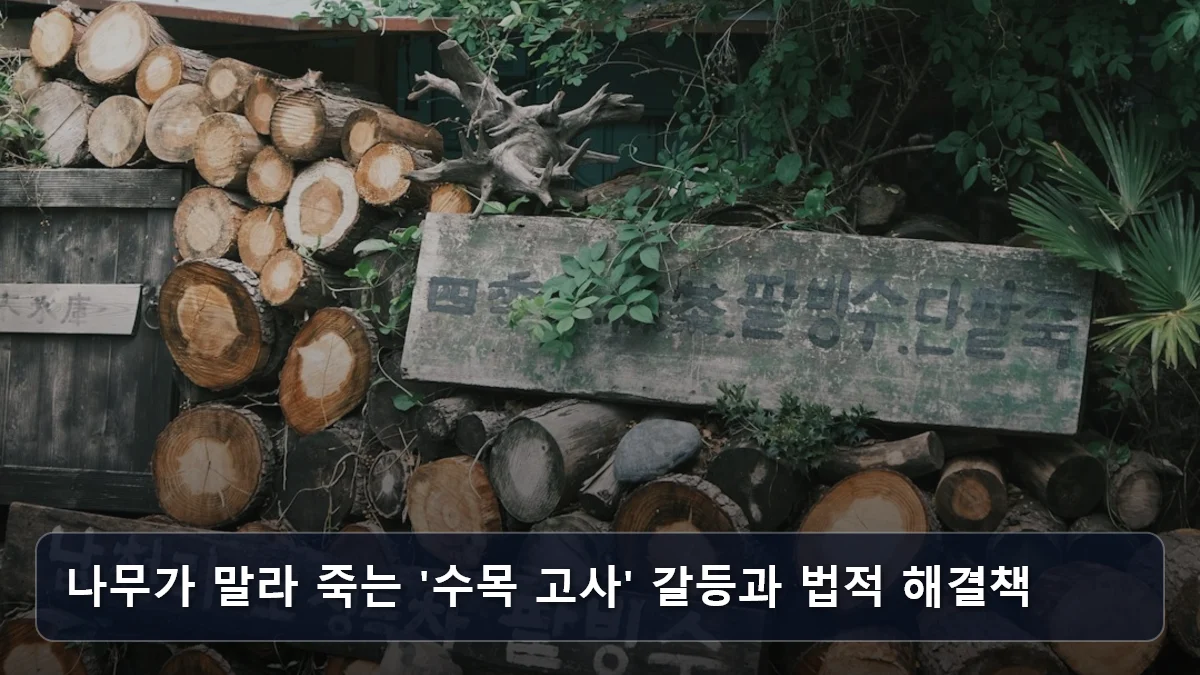 나무가 말라 죽는 '수목 고사' 갈등과 법적 해결책 관련 이미지