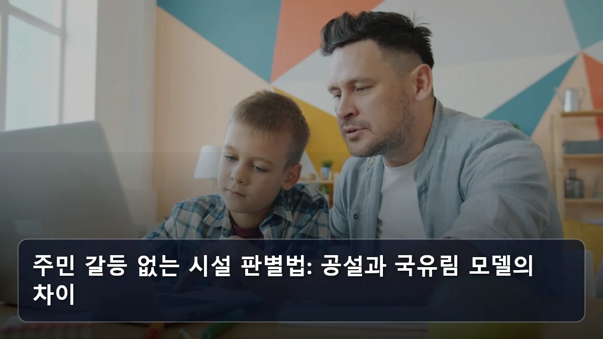 주민 갈등 없는 시설 판별법: 공설과 국유림 모델의 차이 관련 이미지