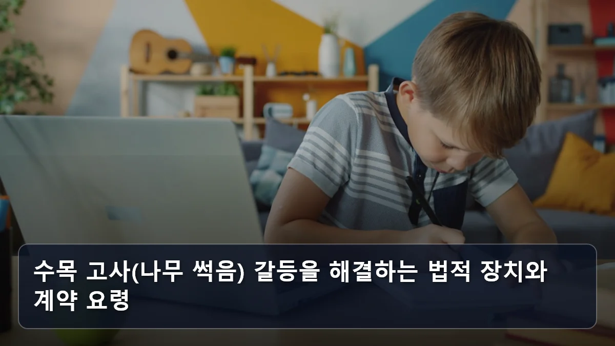 수목 고사(나무 썩음) 갈등을 해결하는 법적 장치와 계약 요령 관련 이미지