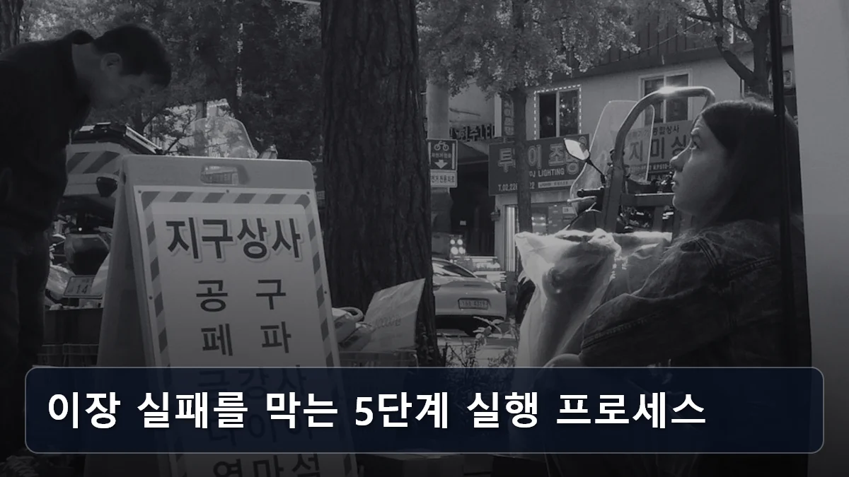 이장 실패를 막는 5단계 실행 프로세스 관련 이미지