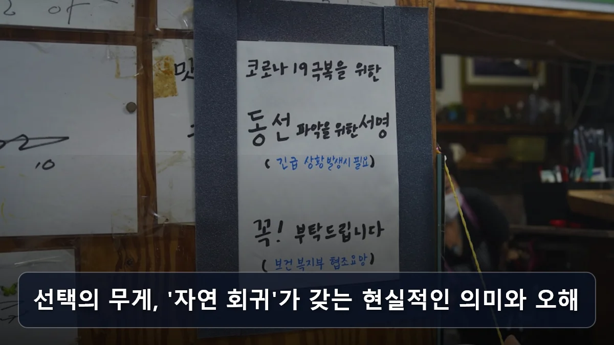 선택의 무게, '자연 회귀'가 갖는 현실적인 의미와 오해 관련 이미지