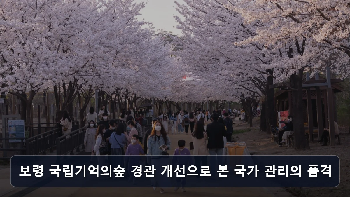 보령 국립기억의숲 경관 개선으로 본 국가 관리의 품격 관련 이미지